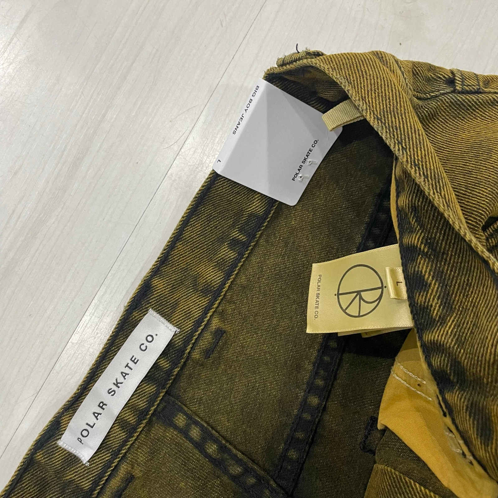 Skate Co Fleece Pants - Big Boy Jeans (Yellow Black) – photo 5